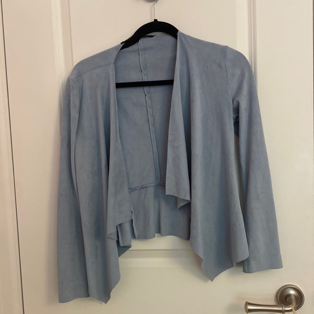 Zara blue suede blazer